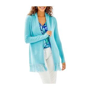 NWT Lilly Pulitzer Blue Ibiza Tatum Cardigan. Size Medium